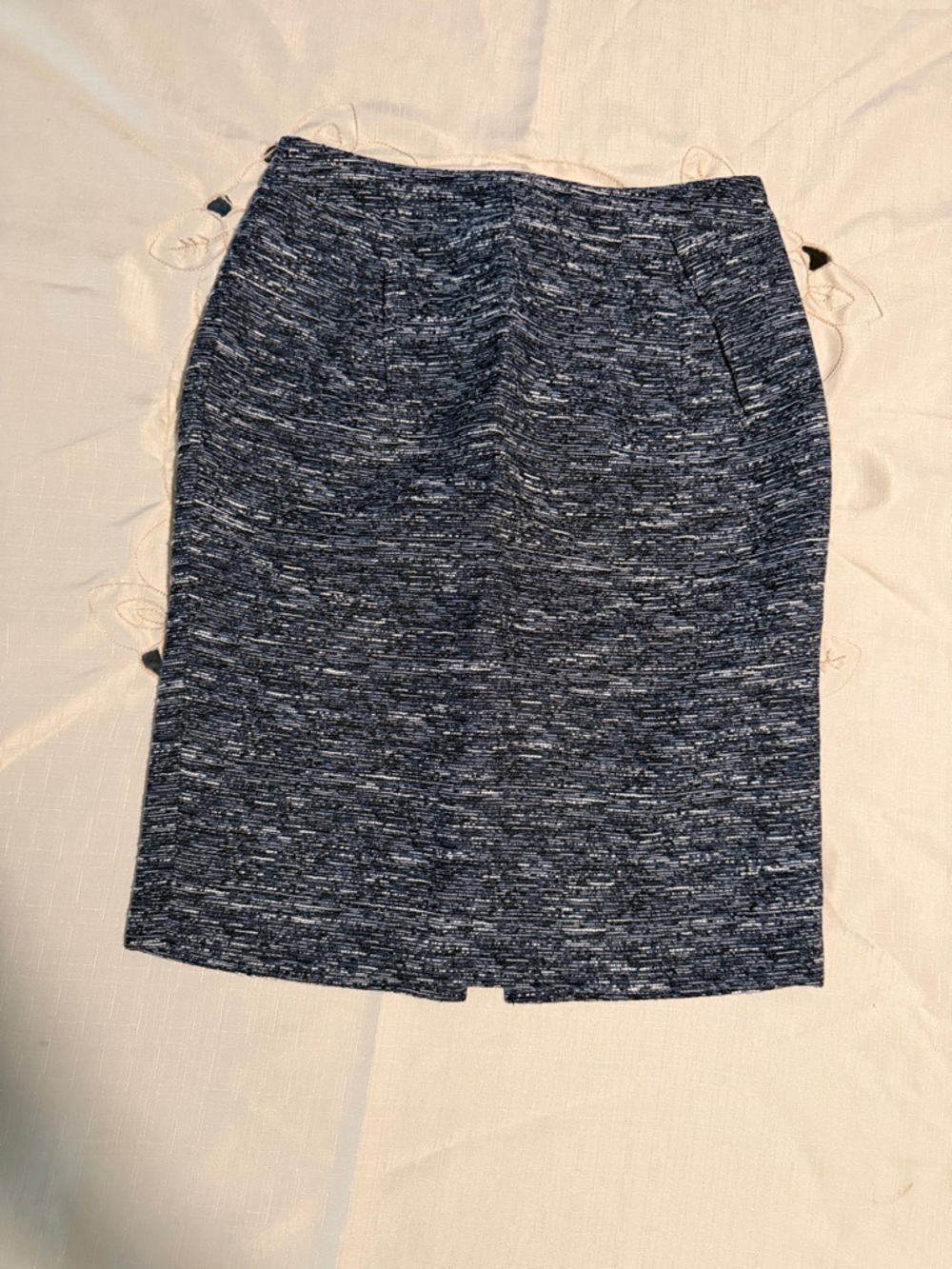 Tommy Hilfiger Navy Marled Pencil Skirt